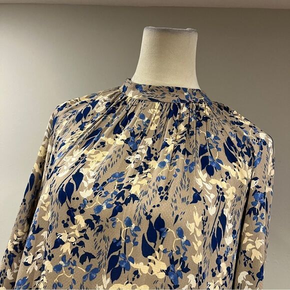 A New Day Floral turtle neck a-line Maxi Dress with long sleeves - Picture 2 of 11